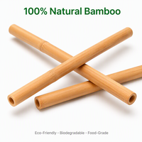 Pailles en bambou naturel lisses, sans éclats, de qualité alimentaire, réutilisables, écologiques, pour jus et bubble tea, vente en gros, personnalisables