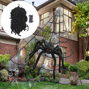 <span class=keywords><strong>Ragnatela</strong></span> di Halloween 23x16.4 Piedi, <span class=keywords><strong>Ragnatela</strong></span> Triangolare, Decorazione Spaventosa per Casa Stregata, Oggetto di Scena Horror per Feste di Halloween all'Aperto - Product Image 2
