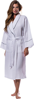 Peignoir gaufré en coton 100% premium à col châle, thermique, respirant, luxueux, décontracté, doux pour la peau, confortable pour usage hôtelier