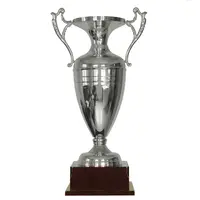 Copa de Fútbol de metal grande de alta calidad, trofeo de golf, trofeo deportivo personalizado, base de madera, nuevo diseño