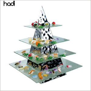 HADI lujo árabe <span class=keywords><strong>4</strong></span> niveles Cupcake Stand Dubai boda inspirado Acero inoxidable postre pantalla Torre Eiffel cristal <span class=keywords><strong>Hotel</strong></span> - Product Image 5
