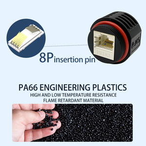 10 gam RJ45 kết nối mạng cat6 cat6A CAT7 thiết bị công nghiệp IP68 Ethernet nữ Coupler - Product Image 4