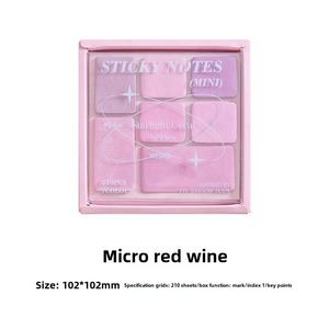 Pegatinas de Índice Creativas para Estudiantes 2026, Serie Starlight Coral, Blocs de Notas Coloridos, Libros de Mensajes, Notas Adhesivas, 210 Hojas - Product Image 6