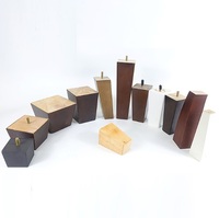 Pieds de canapé carrés en bois de 12 cm, pieds de meubles carrés en bois