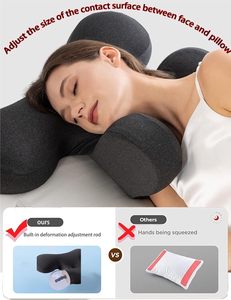 Adjustable Memory Foam Sleep Pillow Neck Support Breathable Rebound Therapeutic Ergonomics Pillow for <b>Bed</b> Side Sleeper - Product Image 3