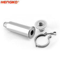Filtre en ligne HENGKO 32 mm OD K50.5 mm à trois colliers de serrage en acier inoxydable SUS 304 (40 mailles)