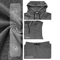 Ensembles Courts Essentiels pour Hommes : Survêtement Personnalisé Sans Manches à Capuche, Idéal pour l'Entraînement Sportif et les Loisirs Décontractés