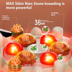 Voll automatisches großes Stein-Bauch massage gerät Instrument Hot Com press Belly Massage gürtel für Taillen beine Augen massage gerät - Product Image 3