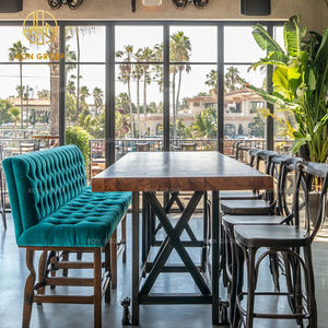 Caffetteria bar <span class=keywords><strong>in</strong></span> <span class=keywords><strong>legno</strong></span> panca ristorante <span class=keywords><strong>in</strong></span> <span class=keywords><strong>legno</strong></span> divano stand tavolo <span class=keywords><strong>con</strong></span> sedia Set mobili per ristorante - Product Image 4