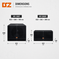 Système de sonorisation DSZ MY-208XP+MY-18XP avec deux enceintes line array de 8 pouces et un caisson de basses passif de 18 pouces pour hôtels, événements en direct, concerts, théâtres, salles de conférence