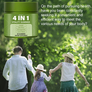 Custom Formula 4-in-1 Vitality Gummies Ashwagandha Shilajit Sea Moss Mushroom for Stress Relief and Energy OEM ODM - Product Image 5