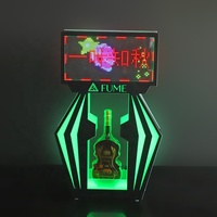 Letrero LED programable con APP personalizada para discoteca/bar, pantalla VIP para mensajes desplazables, presentador de servicio de botellas, polvo metálico