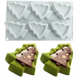 Molde de silicona de grado alimenticio con vela perfumada de árbol de Navidad de Papá Noel-Herramienta de pastel ecológica y reutilizable - Product Image 4
