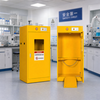 Armoire de stockage de gaz anti-explosion hermétique, entièrement en acier épaissi avec détecteur d'alarme pour laboratoire biologique