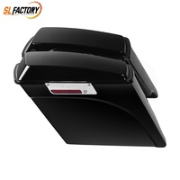 Sacoches rigides pour moto noir mat avec fermoirs chromés compatibles avec Harley Touring Road Glide Street Glide 93-13