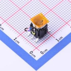 TM-002-M2-05 Tactile Switch SMD,6x6mm Switch Single Pole Single Throw Round Button 2.6N Vertical Mount - Product Image 1