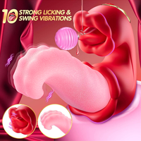Professionelles Weibliches Sexspielzeug G-Punkt- und Klitoris-Stimulator Vibrator, Zungen-Spielzeug für Frauen Leistungsstarker Zungen-Leck-Vibrator