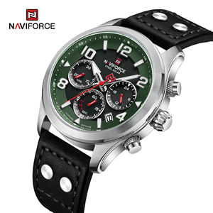 NAVIFORCE <span class=keywords><strong>Montre</strong></span>-bracelet lumineuse à quartz en acier inoxydable étanche Marque originale Montres de luxe pour hommes <span class=keywords><strong>Eco</strong></span>-<span class=keywords><strong>Drive</strong></span> <span class=keywords><strong>Montre</strong></span> mécanique - Product Image 1