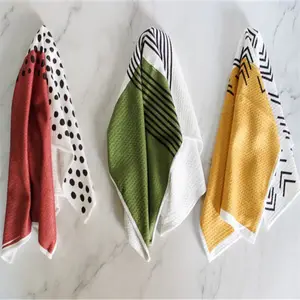 Toalha de cozinha personalizada de microfibra, toalha com logotipo para cozinha de natal