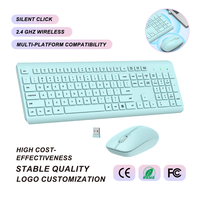 En stock – Ensemble clavier et souris sans fil 2,4 G, 106 touches, ergonomique, étanche, fin – Vente en gros OEM pour ordinateur portable et de bureau