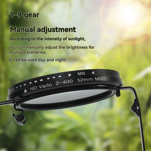 High Quality Round Polarized Brightness Adjustable Sunglasses Aperture ND Filter Tint Adjustment Sunglasses with Camera Lens - Product Image 3