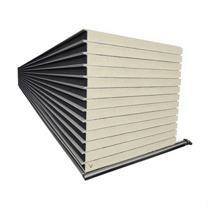 Panneaux sandwich en <span class=keywords><strong>laine</strong></span> <span class=keywords><strong>de</strong></span> roche/PU/EPS, matériaux isolants thermiques et acoustiques, résistants au feu, écologiques, pour entrepôt - Product Image 1