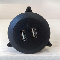 Dual USB Sofa Furniture Power Outlet Retaining Ring Recessed A Fast Charging Hidden US EU Supply
