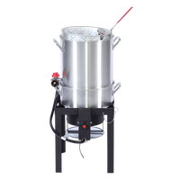 Friteuse à propane d'extérieur de 30 litres, 50 000 BTU, idéale pour les fêtes en plein air et les grillades de volailles et de fruits de mer