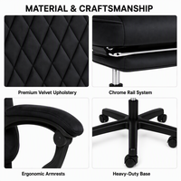 Chaise de jeu ergonomique de luxe en velours Silla Gamer, chaise pivotante, repose-pieds rétractable