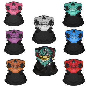 A buon mercato con teschio spettrale stampato senza cuciture per il viso Bandana passamontagna all'aperto per ciclismo integrale ghetta elastica per il collo - Product Image 2