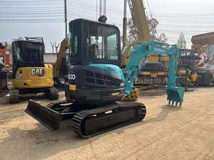Mini-excavatrice sur chenilles d'occasion Kobelco SK35, très demandée, stock d'origine Japon, prix bas, Shanghai, avec godet de 3m, boîte de vitesses, moteur et pompe - Product Image 3