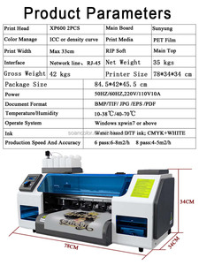 Small Automatic New <b>A3</b> DTF <b>Printer</b> 33cm Dual XP600 T-shirt <b>Printer</b> with DTF Ink Egg Powder Dyer Shaking Machine - Product Image 2
