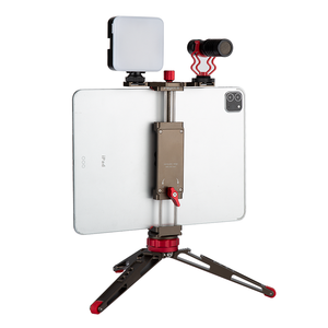 Soporte de trípode de aluminio para tableta, adaptador de trípode de tableta de Metal, abrazadera ajustable para tableta para <span class=keywords><strong>iPhone</strong></span>, iPad, Air <span class=keywords><strong>Mini</strong></span> - Product Image 5