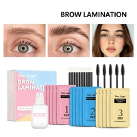 Kit de Lamination des Sourcils Marque Blanche Type Sachet – Kit de Permanente pour Sourcils Effet Sauvage – Kit de Coiffage Rapide pour Sourcils à Domicile ou en Salon de Beauté