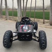 Go-Kart de Pedales 212CC, 4 Tiempos, Transmisión por Cadena, Llantas de Aluminio de 10 Pulgadas, Volante Grande, Chasis para Adultos, Go-Karts Todoterreno