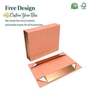 Caja de Regalo Plegable de Lujo del Fabricante, Caja de Regalo Magnética Plegable de Papel, Papel Dorado con Impresión Personalizada, Embalaje para Set de Cuidado de la Piel - Product Image 1