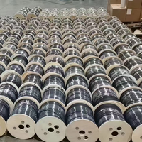 Cable de caída FTTH al por mayor de fábrica 1 núcleo 3 alambre de acero fibra gota 1 hilo con mensajero