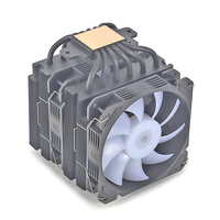 Kipas Pendingin ARGB Hitam Putih 120mm 6 Pipa TDP 200W Universal untuk CPU Komputer Desktop Gaming LGA2011 1700 1851 115X AMD AM5 AM4
