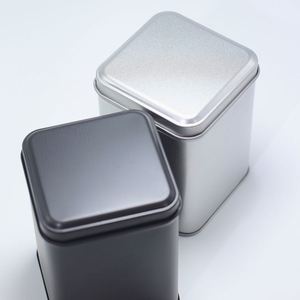 Customized Design square Airtight Tea <b>Tin</b> Canister Food Grade Printing Packing Box Empty sealed square Green Metal Tea Cans - Product Image 6