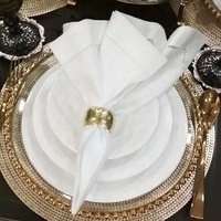Directe Fabriekslevering Op Maat Gemaakte Klassieke Katoenen Ladder Hemstitch Linnen Servet Voor Bruiloften Restaurants
