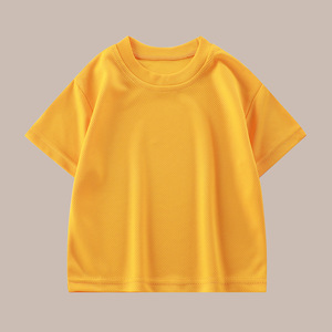 Nuova T-shirt estiva per bambini, tinta unita, versatile, a mezza manica, girocollo, semplice, all'ingrosso - Product Image 6