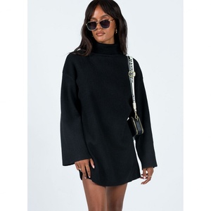 เสื้อสเวตเตอร์ไหมพรมคอสูงเนื้อนุ่มสไตล์ญี่ปุ่นสำหรับผู้หญิง ชุดลำลองความยาวปานกลางสไตล์สบายๆ สำหรับฤดูใบไม้ร่วงฤดูหนาว ทรงเข้ารูปตามธรรมชาติ - Product Image 3