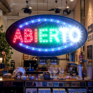 ABIERTO LED <b>Sign</b> <b>OPEN</b> LED Business <b>Sign</b> Bright LED Window Display Hanging Light <b>Sign</b> for Hispanic Market Retail <b>Shop</b> Bar Cafe - Product Image 1