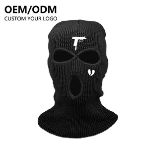 New Winter Warm Wool <strong>Knitted</strong> Hat Ski Mask Custom <strong>Skimask</strong> 3 Hol Mak Balaclava - Product Image 1