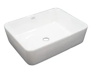 Factory Direct Price Standing Position White Square 6L Capacity Art Hand Wash Basin
