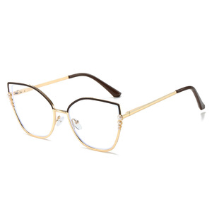 2023 nouvelles femmes à la mode carré lunettes optiques métal surdimensionné lunettes vintage grand cadre anti lumière bleue lunettes cadre - Product Image 3