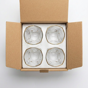 Copas de Vino de Vidrio Transparente con Borde Dorado Clásico, Juego de 4 Piezas de Cristalería para Bar, para Fiestas - Product Image 6