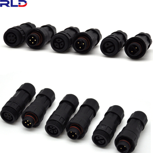 2025 Schroefvergrendeling met draad, waterdicht IP68, <span class=keywords><strong>2</strong></span>, 3, 4-pins paneelmontage mannelijke stekker en vrouwelijke connector - Product Image 1