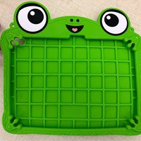 Étui de protection en silicone avec béquille rotative à 360° pour tablette iPad 10.2 10.9 pouces 7 8 9 10ème génération, modèle Frog Face