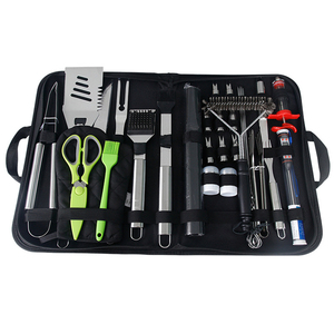 Venta al por mayor portátil 34PCS BBQ Grill Tools Set Acero inoxidable Complete Grilling Accessories <span class=keywords><strong>con</strong></span> bolsa de almacenamiento para barbacoa Camping - Product Image 2